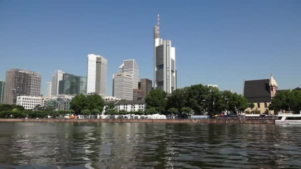 Weergave van Frankfurt am Main — Stockvideo