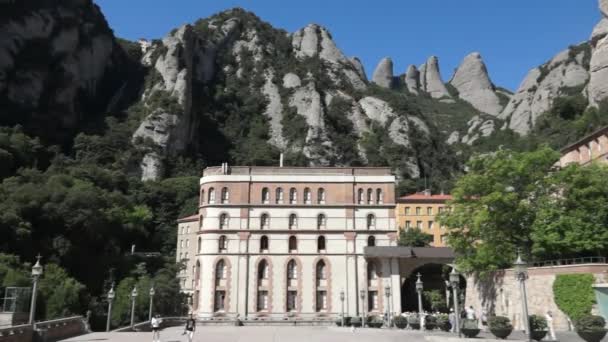 อาราม Montserrat ใกล้บาร์เซโลนา — วีดีโอสต็อก