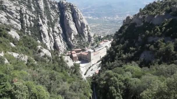 Mosteiro de Montserrat perto de Barcelona — Vídeo de Stock