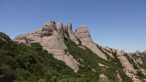 Mountains of Montserrat — Stock Video