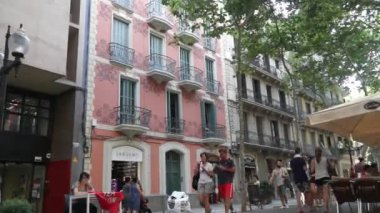 La Rambla Caddesi, Barcelona - Timelapse
