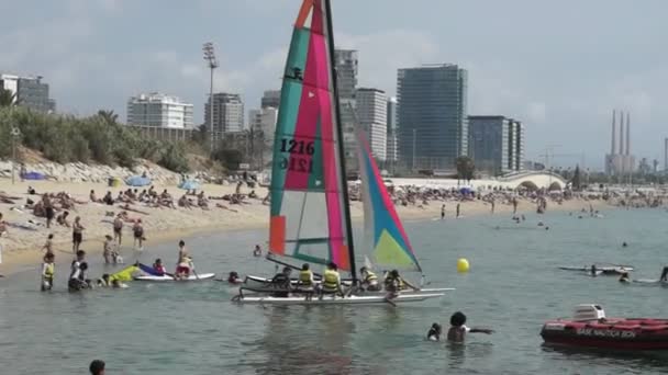 Städtische nautische barcelona — Stockvideo