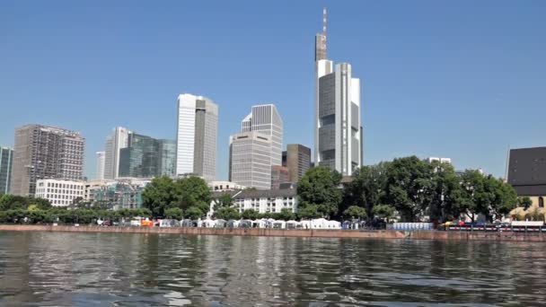 Frankfurt-e - Frankfurt am Main görünümü — Stok video