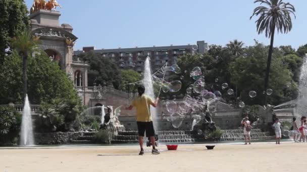 Cytadela park i Barcelona — Stockvideo