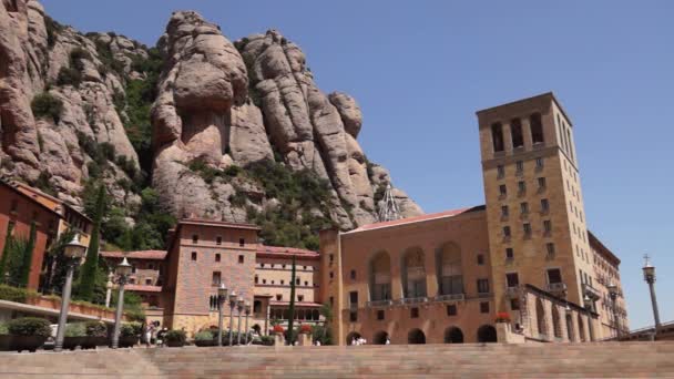 Monasterio de Montserrat cerca de Barcelona - timelapse — Vídeos de Stock