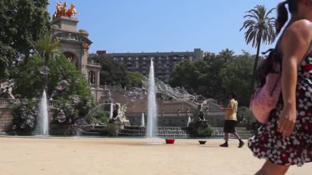 Cytadela park i Barcelona — Stockvideo