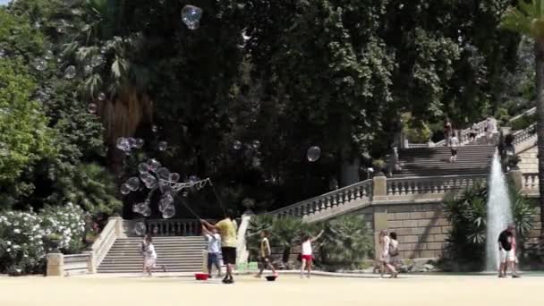 Parque de la citadela en Barcelona — Vídeo de stock