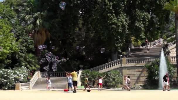 Parque de la citadela en Barcelona — Vídeos de Stock