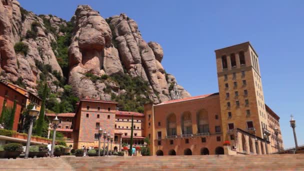 Klooster van Montserrat in de buurt van barcelona — Stockvideo