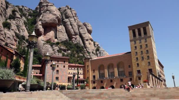 Klooster van Montserrat in de buurt van barcelona — Stockvideo