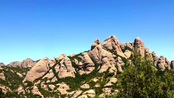 Montañas de Montserrat — Vídeo de stock