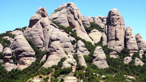 Montañas de Montserrat — Vídeo de stock