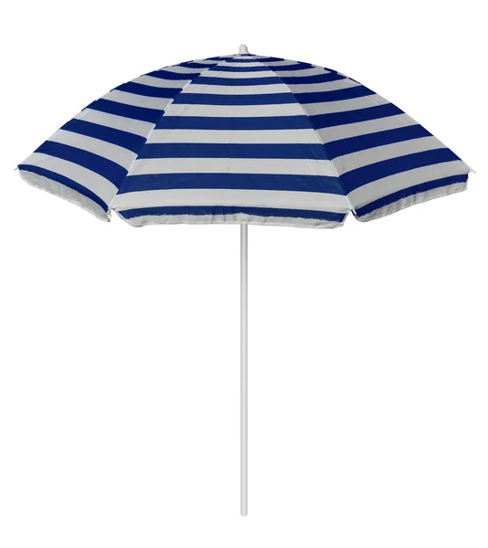 Parapluie rayé de plage - bleu — Photo