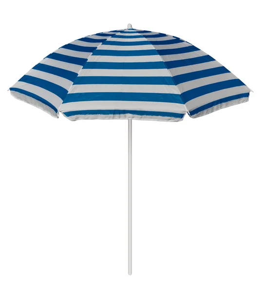 Parapluie rayé de plage - bleu clair — Photo