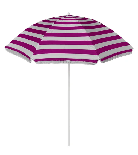 Strand gestreepte umbrella - roze — Stockfoto