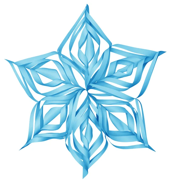 Boże Narodzenie niebieski papier śnieżynka — Zdjęcie stockowe