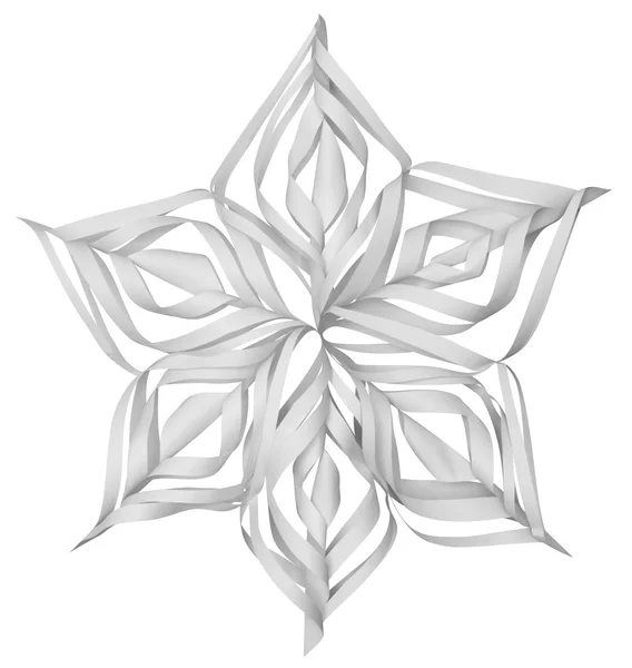 Christmas white paper snowflake — Stock Photo, Image