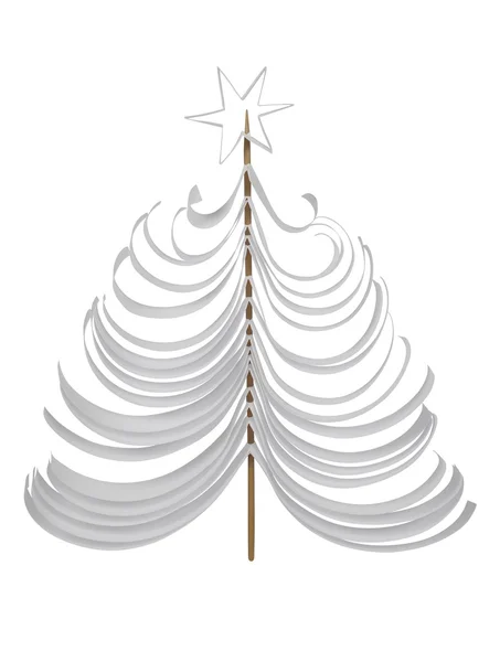 Árvore de Natal - branco — Fotografia de Stock