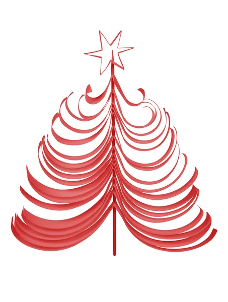 Christmas tree - red — Stock Photo, Image