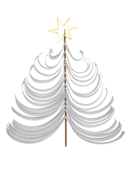 Christmas tree - white — Stock Photo, Image