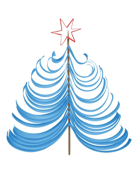 Christmas tree - blue — Stock Photo, Image