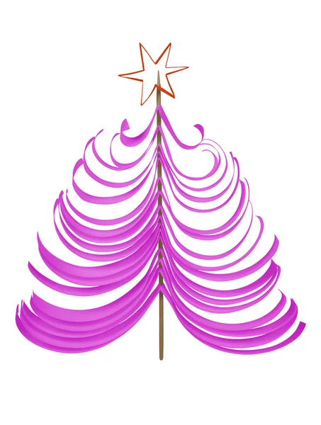 Рождественская елка - розовый — стоковое фото
