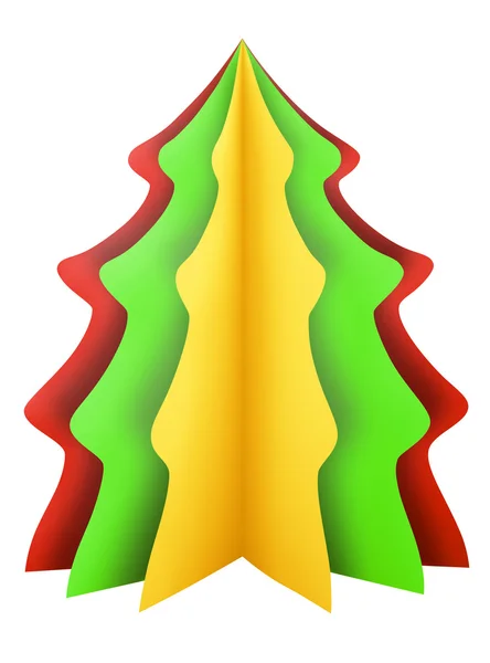 Christmas tree - red-green-yellow — Stock Photo, Image