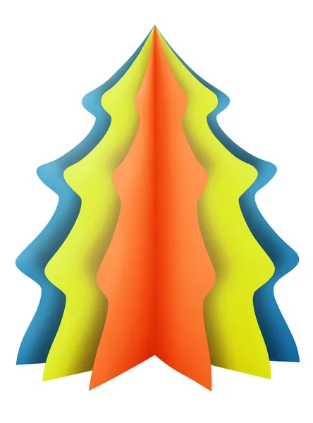 Christmas tree - blue-yellow-red — Stock Photo, Image