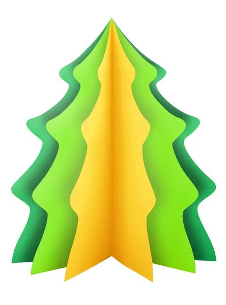 Choinka - zielono żółty — Zdjęcie stockowe