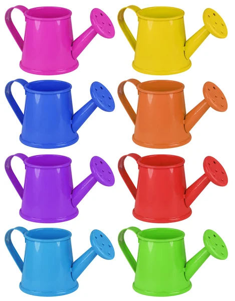 Watering cans - colorful — Stock Photo, Image