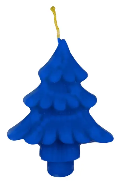 Vela de Natal de cera - azul — Fotografia de Stock