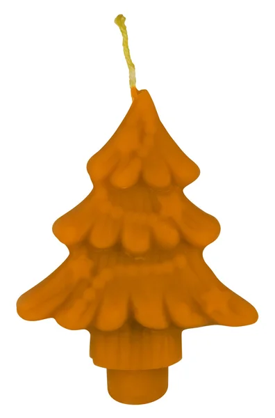 Wachskerze Weihnachten - orange — Stockfoto