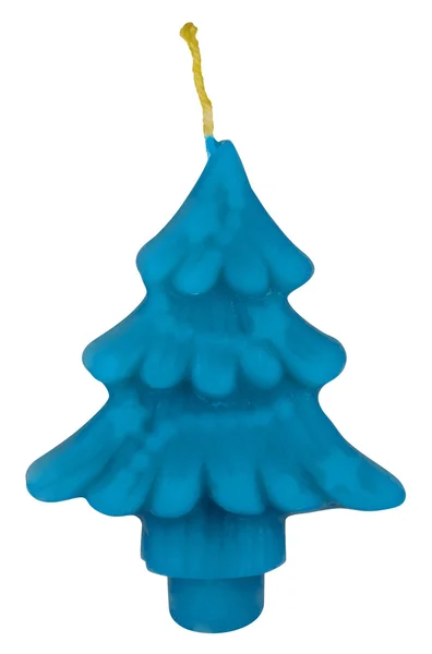 Cera candela di Natale - azzurro — Foto Stock