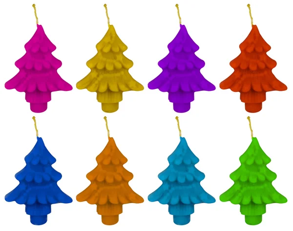 Candele natalizie in cera - colorate — Foto Stock