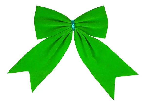 Velvet bow - green — Stock Photo, Image