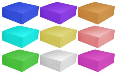 Not kağıdı - renkli bloklar Paketli