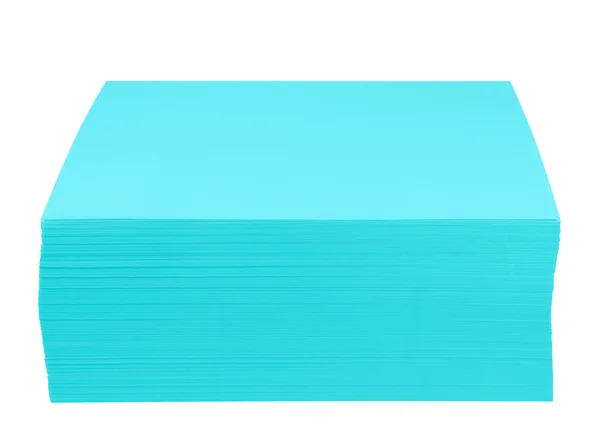 Packed block of note paper - light blue — Stock Photo, Image