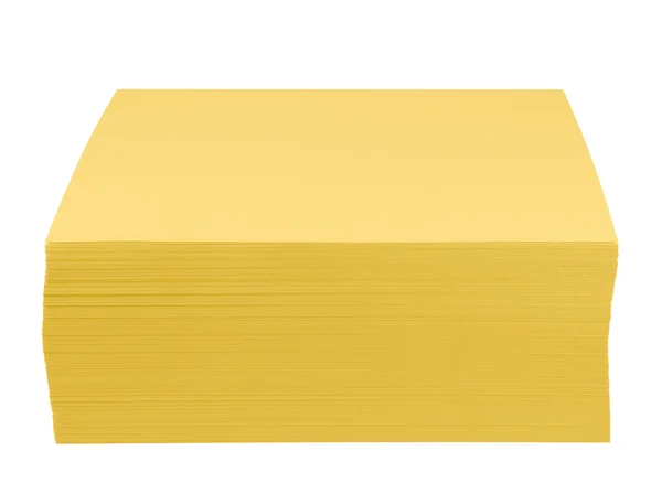 Csomagolt blokk Megjegyzés papír - sárga — Stock Fotó