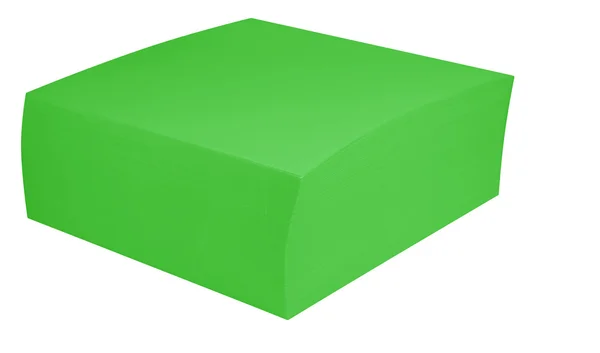 Bloque de papel de nota embalado - verde —  Fotos de Stock