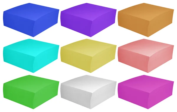 Packed blocks of note paper - colorful — Stock Photo, Image