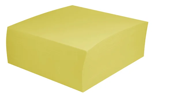 Bloque de papel de nota embalado - amarillo —  Fotos de Stock
