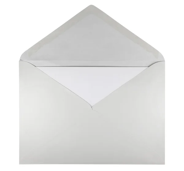 Envelope aberto em branco - branco — Fotografia de Stock