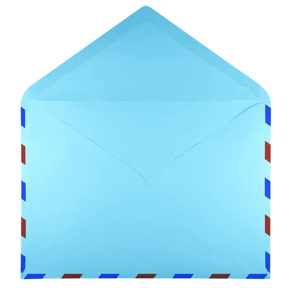 Blank open envelope - light blue — Stock Photo, Image