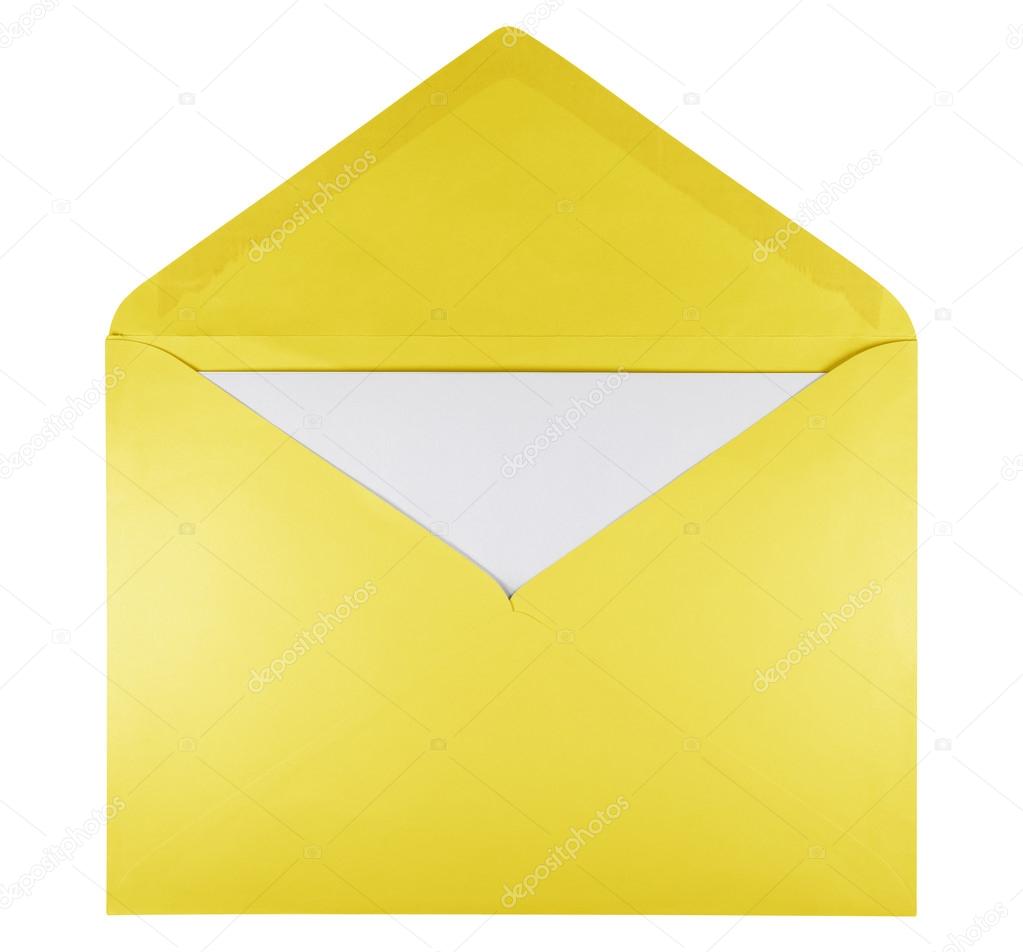 Blank open envelope yellow — Stock Photo © venakr 99686582