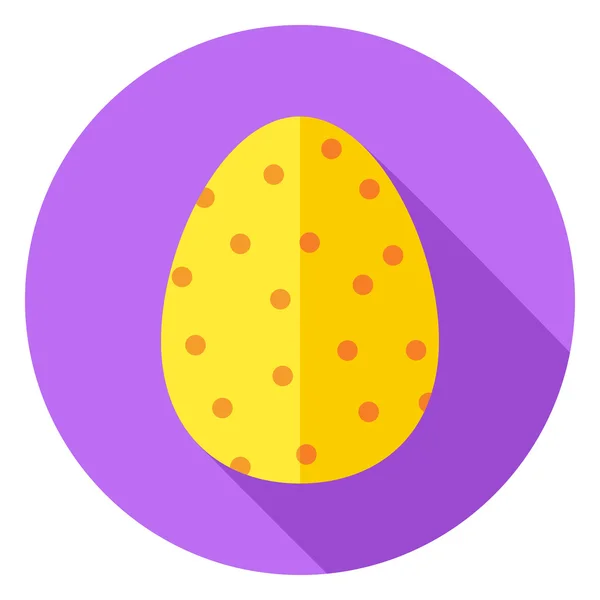 Easter Egg z małymi kropki Decor Circle ikona — Wektor stockowy