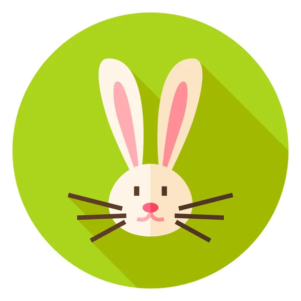 Rabbit Face Circle Icon — Stock Vector