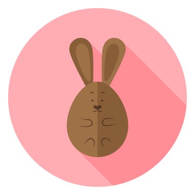 Paskalya Tavşanı Yumurta Şekilli Daire Simgesi