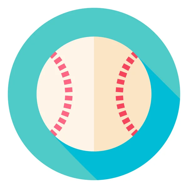 Baseball Ball Circle Icon — Stock Vector