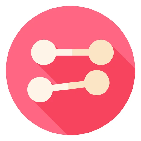 Dumbbells Circle Icon — Stock vektor