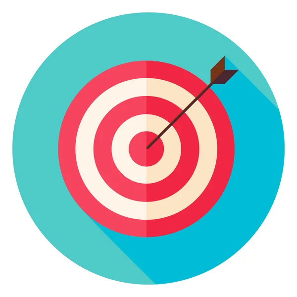 Target and Arrow Circle Icon — 스톡 벡터